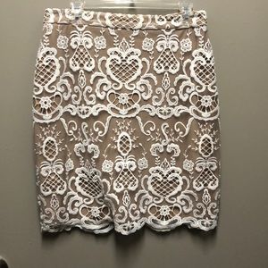 Lace pencil skirt
